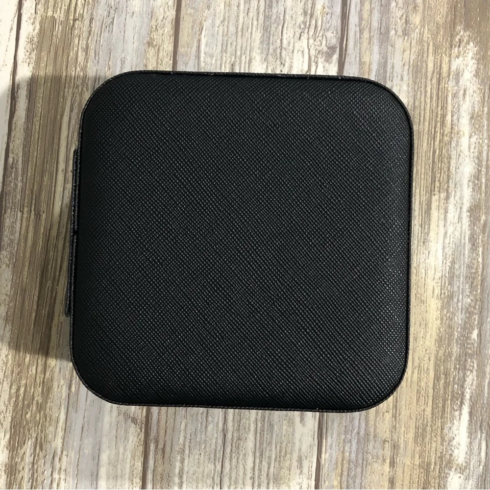 Small Black Zip Top Jewelry Box